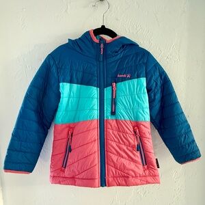 Kamik Kids' Blue and Pink Puffer Jacket